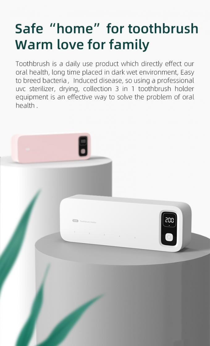 Home Bateria Esterilizador de luz UVC Smart Desinfetante de escova de dentes montada na parede 2