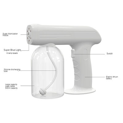 K3-L 2M Disinfect Alcohol Sprayer Wireless Rechargeable Blue Light Nano Atomizer Electric Spray Gun