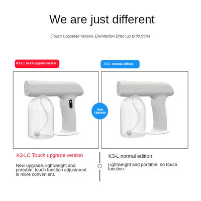 K3-L 2M Disinfect Alcohol Sprayer Wireless Rechargeable Blue Light Nano Atomizer Electric Spray Gun