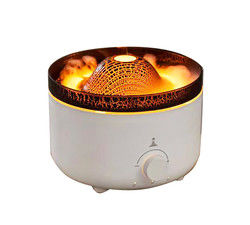 Whisper Quiet Fire Flame Humidifier 30-50ml/H Mist Output For 8 Hours White Flame Air Aroma Diffuser Humidifier