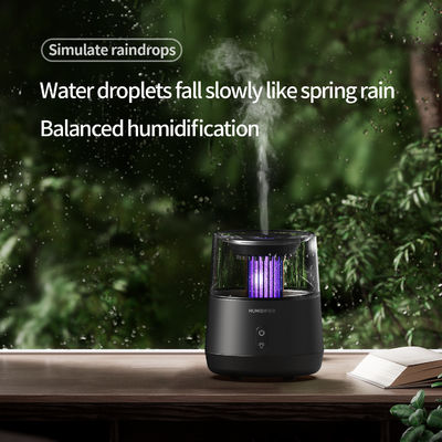ABS Raindrop Aroma Fire Flame Humidifier With Less Than 35dB Noise Level