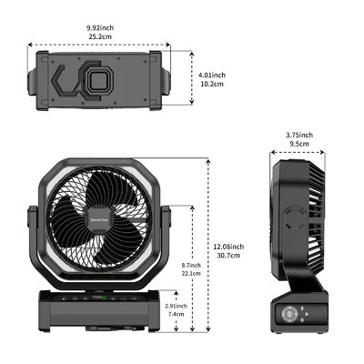 Socool Fan Portable 20000mAh Remote Controlled Multifunction Outdoor Camping Fan