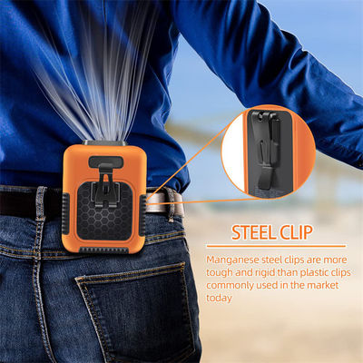 Socool Fan 8000mAh Clip Waist Fan Type-C Powered Versatile Personal Fan For Versatile Performance In Green Orange Grey