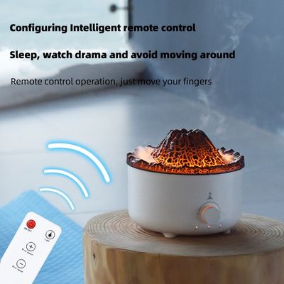 560ml Quiet Flame Humidifier Diffuser With 7 Color LED Lights And Auto Shut Off