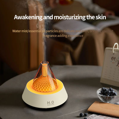 Configuração do temporizador 2/4/6 Horas Aromas Fogo Fogo Humidificador Com 7 Cores Luz LED