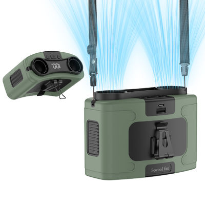 Fan Socool 20000mAh Mini Recarregável Portátil Emergência Power Clip Fan cintura Tipo-c Super Wind Super Quieto Fan de Mesa