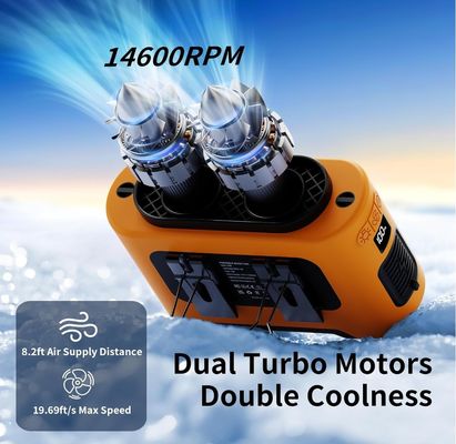Socool Fan 14500mAh Clip Waist Fan Laranja Preto Ventilador Móvel Ajustável Tipo-C Fonte de Energia Para Solução de Refrigeração Portátil Ventilador de Tripódio Exterior