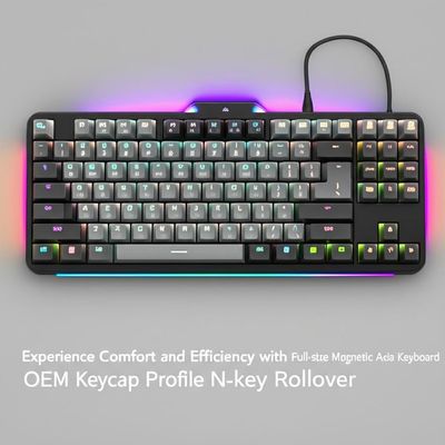 Full-size Magnetic Axis Keyboard with 1000Hz Polling Rate, 2.2 Pounds Weight, and 17.6 X 5.3 X 1.5 Inches Dimensions